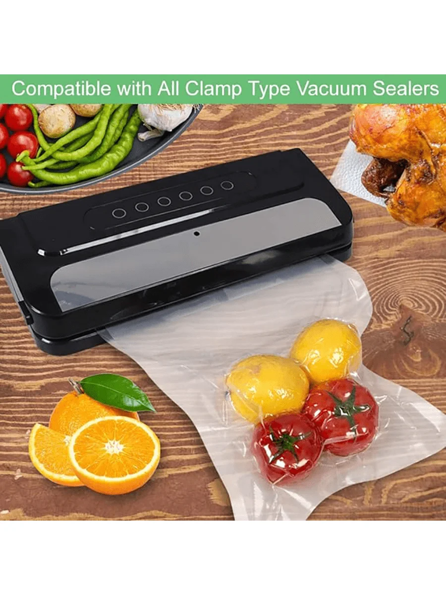 Reusable Vacuum Seal Storage Bags - Dishwasher Safe, Ideal for Fresh Food Preservation