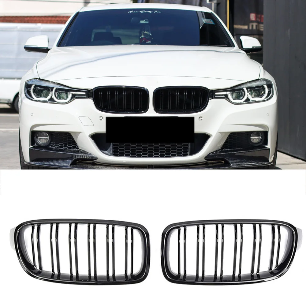 Dubbele Lamellen Nierroosters | voor BMW 1 Serie F20 | F21 LCI - Bimmer