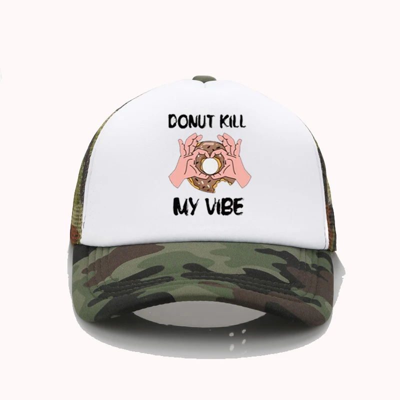 

Funny Donut Kill My Vibe Baseball cap lovely girl sun hat Fashion summer Men women snapback hats