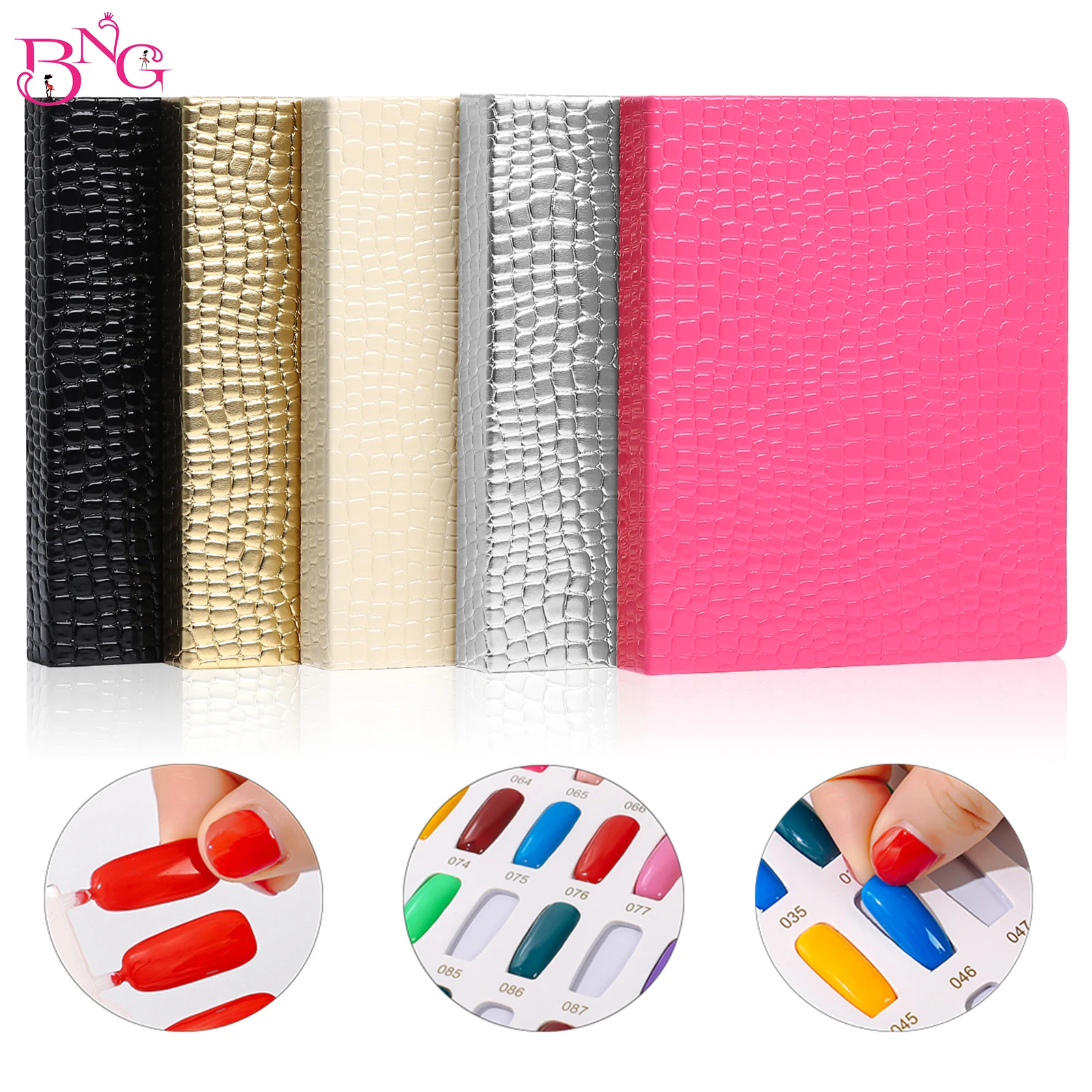 120/160/240/308 Nail Display Book Tips for Display Color Book Nail Polish Chart Polish Card Board Salon Showing Shelf Gel Swatch