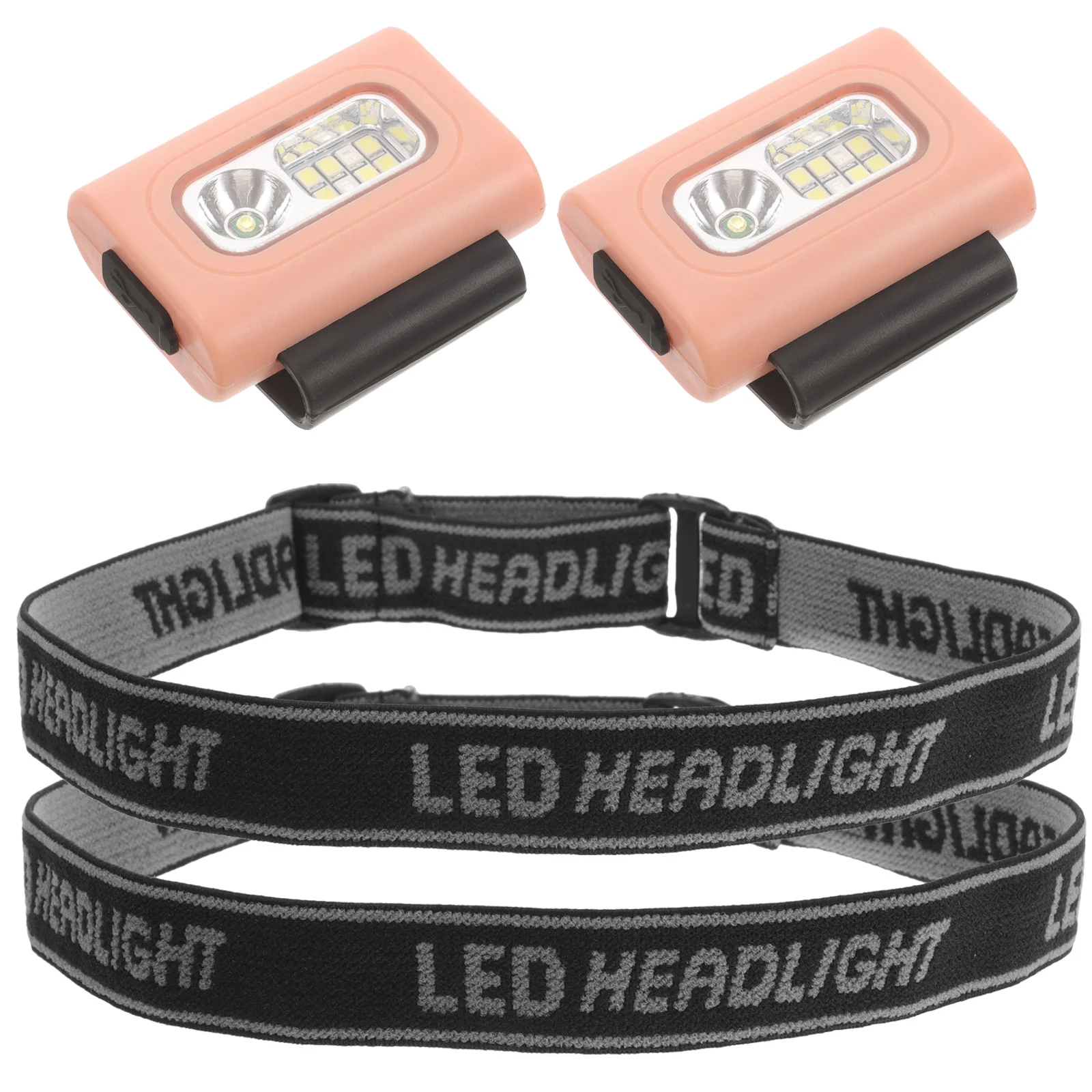 

2 Pcs Outdoor Lighting Lights for Running The Dark at Night Recargable Walking Rechargeable LED Clip Flashlight