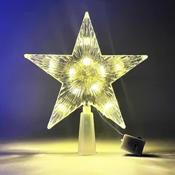 Festive LED Star Tree Topper - Illuminated Christmas Holiday Decoration (Warm)