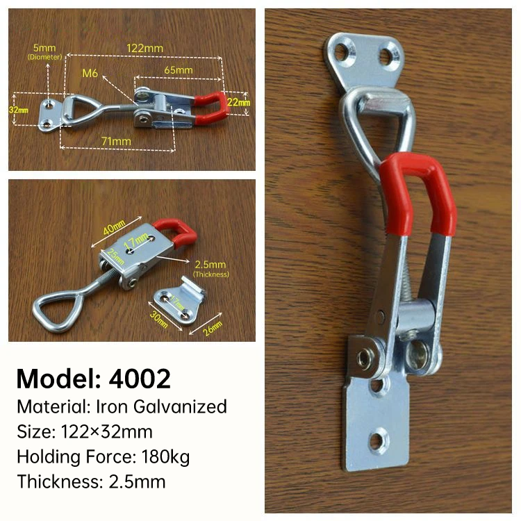 Adjustable GH-4001-SS Toggle Clamp Stainless Steel Door Bolt Type Fixture Quick Clamp For Doors Household Appliances Hand Tools toggle latches