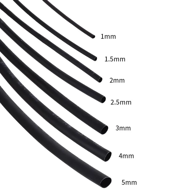 Heat Shrink Tubing Heat Shrink Tube Heat Shrink Cable Sleeve 2:1 1 2 3 5 6 8 10mm Diameter Heat Shrink Tubing Tube Sleeving Wrap Wire Sell DIY Connector Repair