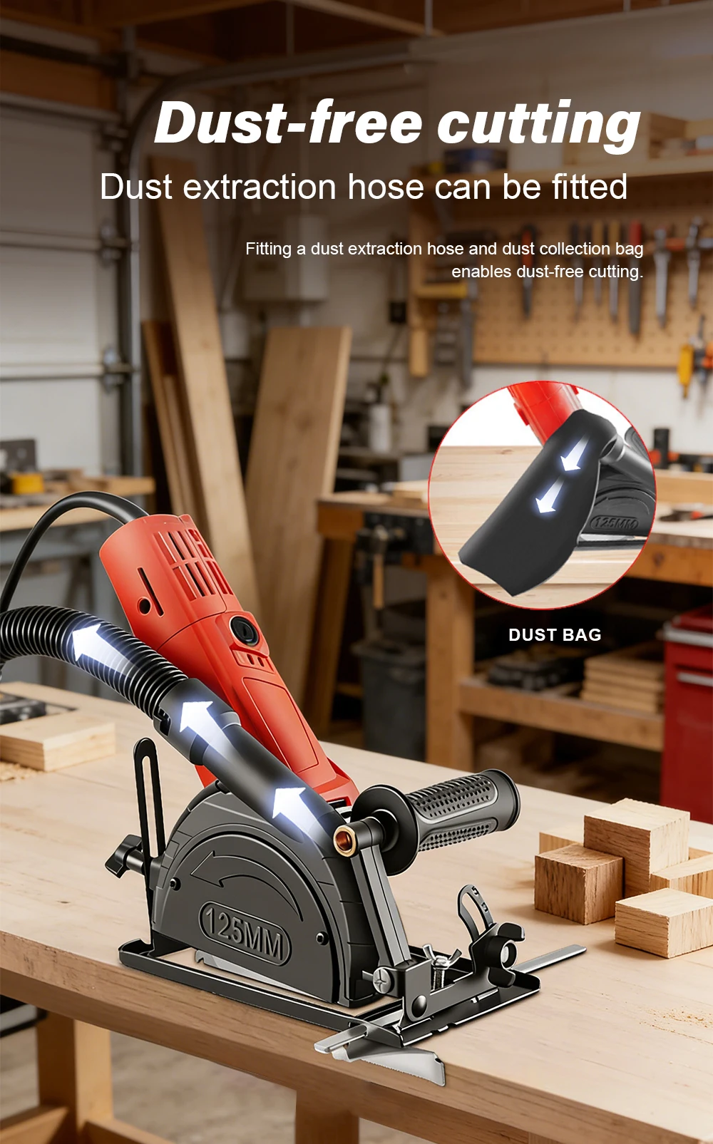 Angle Grinder Stand Base 100-125mm Multi-Function Grinder Cutting Bracket with S