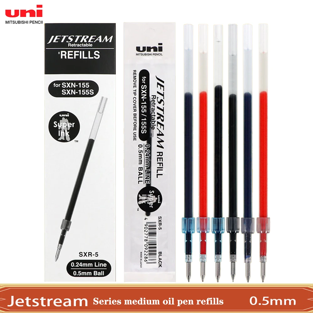 

6 Pcs/Lot Uni Jetstream Ballpoint Tip Refill 0.5mm/0.7mm for SXN-157S/SXN-1000 Gel Ink Pen Stationery Office Accessories