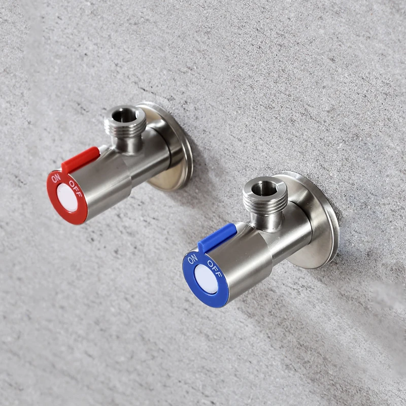 Angle valve triangle valve faucet valve Angle Valve 1/2 Inlet 3/8 Outlet Angle Stop Valve Control Water Shut Off for Water Pipes Faucet Toilet