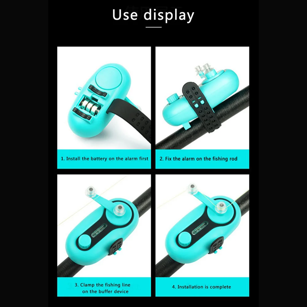 Fishing Sea Pole Alarm Automatic Intelligent Waterproof High Sensitivity Electronic Bell Night Fishing Signal Sensor Light