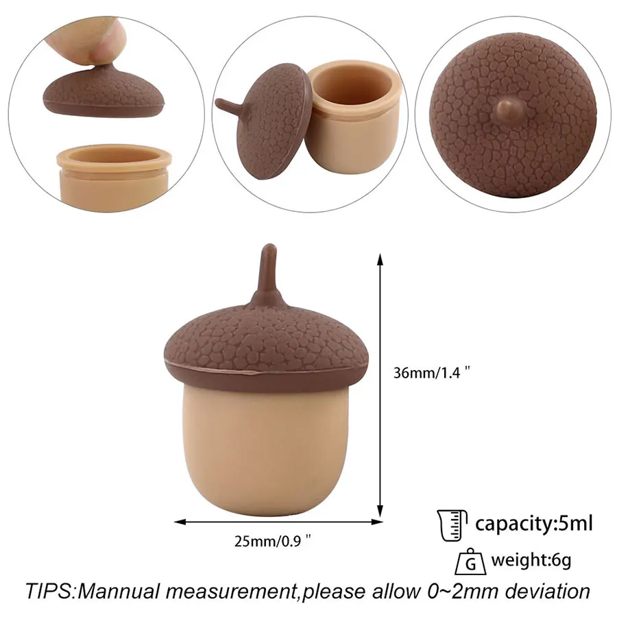 10pcs 5ml Silicone Container Storage Jar for Oil Wax Dabs Easy to Clean