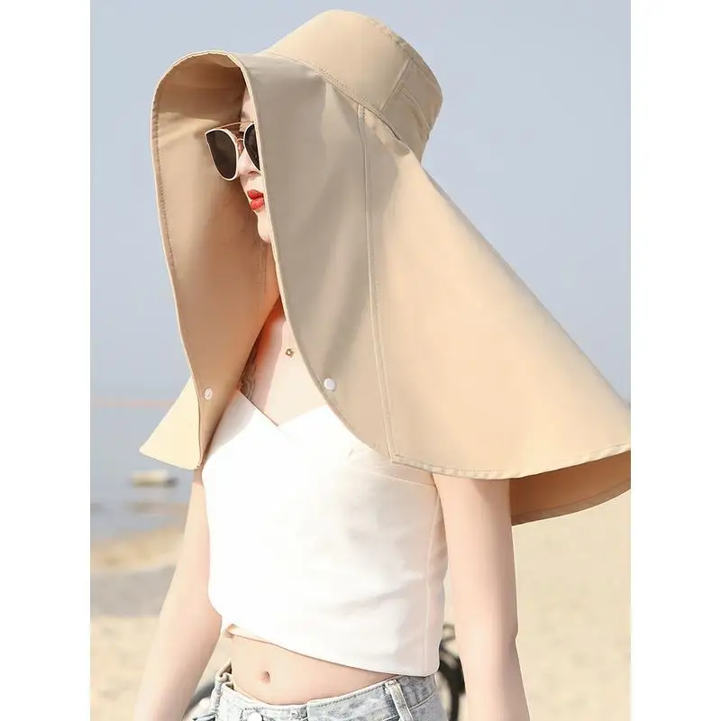 Summer Quick dry Boonie Men Women Hat Outdoor Neck Protection Bucket Hat Sunshade Wide Brim Cap for Beach Camping Hiking Fishing