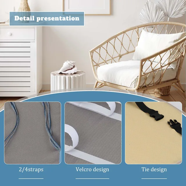 Coussins de siège et dossier en tissu imperméable personnalisés – Résistant aux UV, à séchage rapide – pour meubles de patio, bancs de jardin, chaises longues au bord de la piscine 4