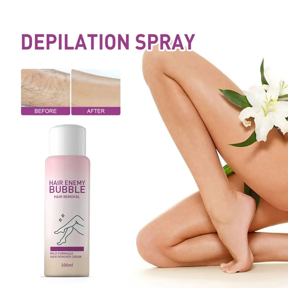 100ml  Hair Inhibitor Durable Hair Removal Enemy Bubble Spray Painless Professional Hair Removal Spray