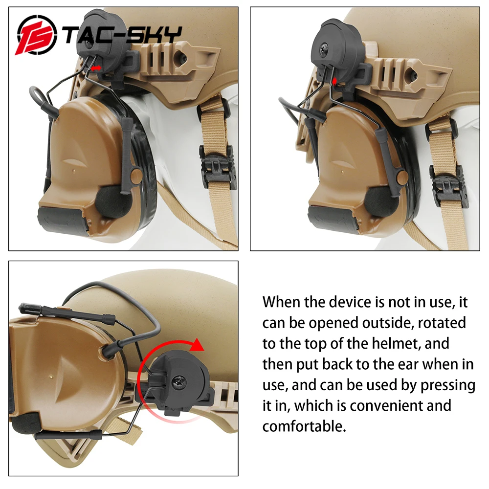 TS TAC-SKY Tactical Helmet Wendy Helmet Rail Adapter  Wendy TW Style Helmet EX 1.0 2.0 3.0 Series Rails for COMTAC Headset