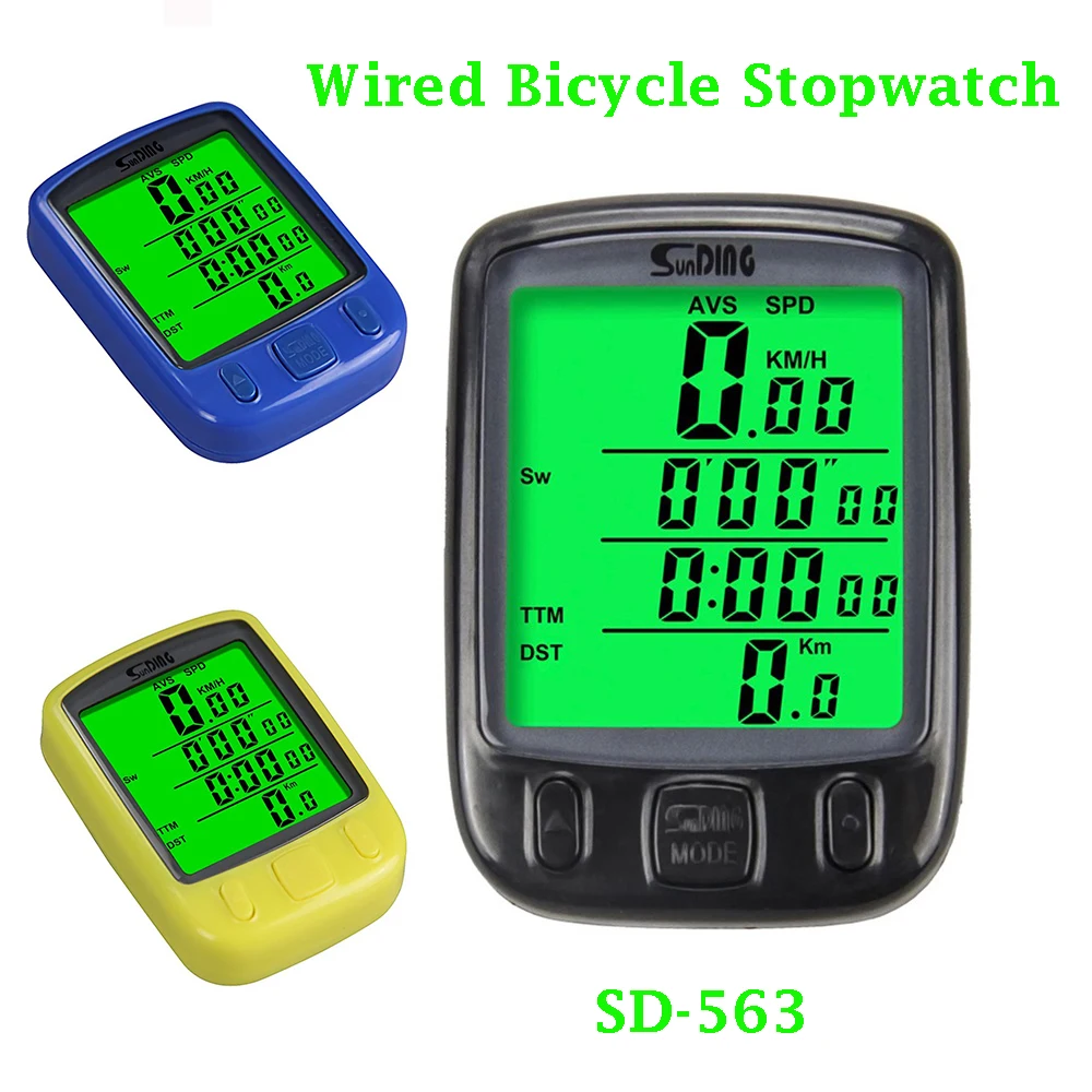 

Wired Bicycle Speedometer Stopwatch LCD Screen Bike Computer Cycling Odometer Waterproof MTB Cycling Riding Code Meter Accessory