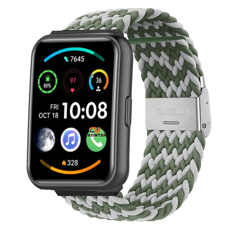 Braided Nylon Loop Strap - Woven Elastic Wristband Replacement Bracelet
