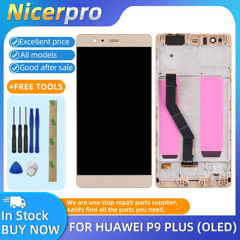 taart Memoriseren toelage OLED Material LCD Screen and Digitizer Full Assembly with Frame for Huawei  P9 Plus (Gold) LCD Display Touch Screen Phone Parts| | - AliExpress