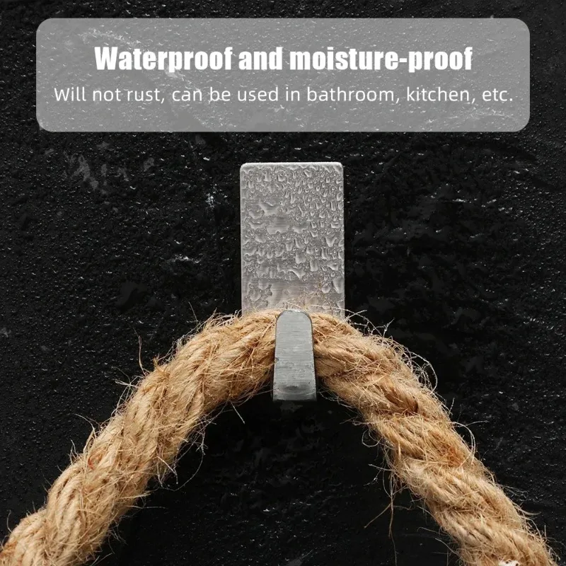 Self Adhesive Hook Stainless Steel Wall Hanger Bathroom Organizer Towel Rack Kitchen Holder Shelf
