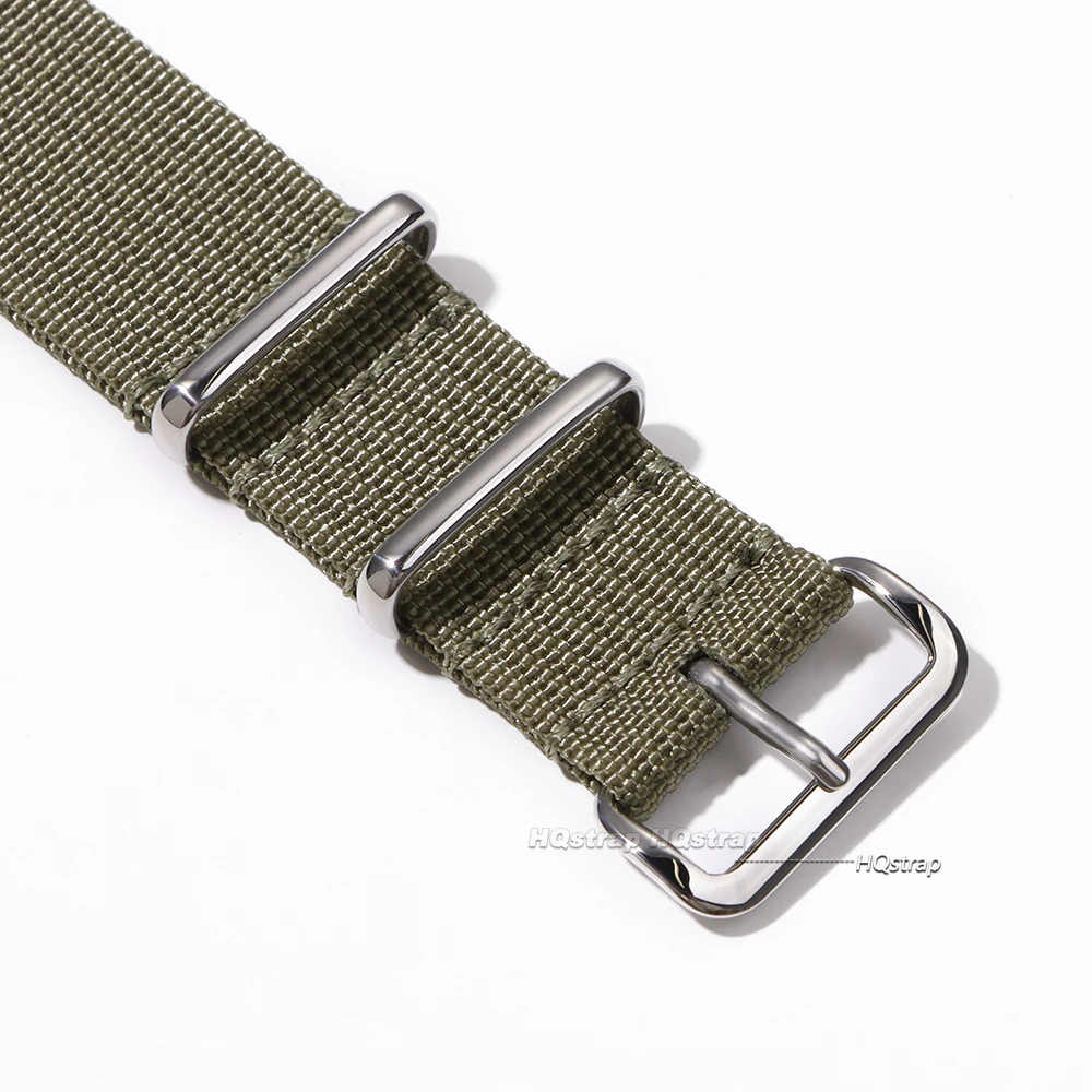 Rugged Ribbed Nylon Watch Strap for Military-Style Timepieces