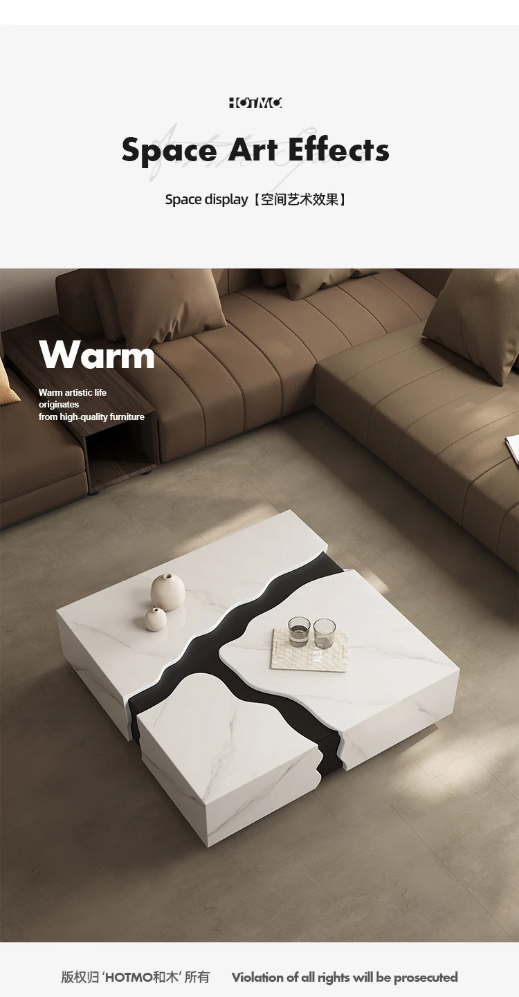 Minimalist Italian Coffee Table Light Luxury Fashion Aesthetic Books Decoration Side Table Accessories Mesas Bajas Furniture