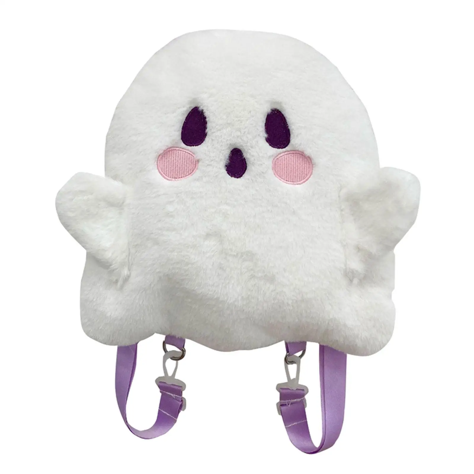 

Halloween Cute Ghost Face Backpack Lightweight Mini Crossbody Candy Bag for Day of The Death Halloween Adult Kids