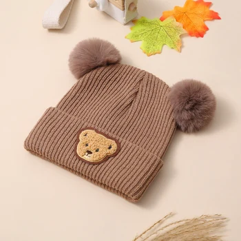 Adorable Fox Design Knitted Baby Winter Hat Soft Beanie Cap for Newborn Infant Warm Cold Weather Accessories and Gift 1