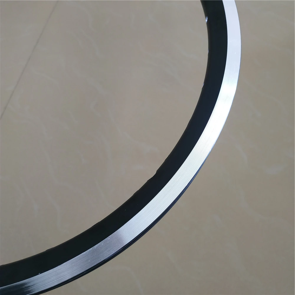 349 BMX 16" 1-3/8 Faltradfelge Doppelschicht Aluminiumlegierung Fahrradring CNC Schwarz Silber 16/20/24/28/36 Loch für Brompton – Detail 6