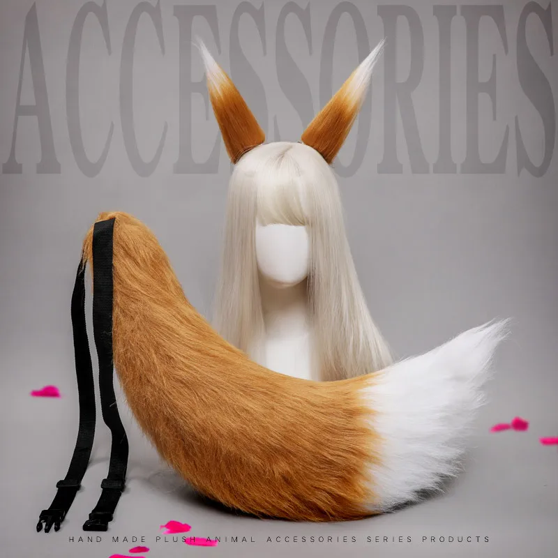 

Handmade Fox Ear Tail Acc Cosplay Costumes Props Headwear Women Sexy Beast Ear Tail Suit Accessories