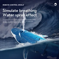 2.4G Mini RC Water Spray Dive Whale Dual Propellerf Drive Waterproof Wireless Remote Control Whale Shark Gifts Toys for children 1