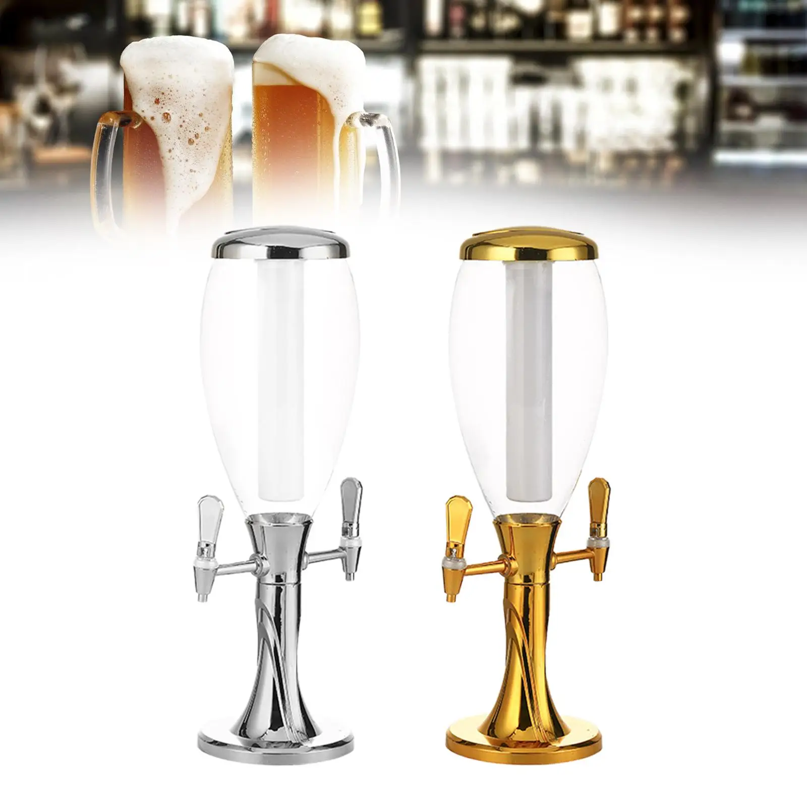 Beer Tower Stable 1.5L to 3L Large Capacity Beverage Juice Dispenser Drink Dispenser for Party Outdoor Wall Kitchens Home