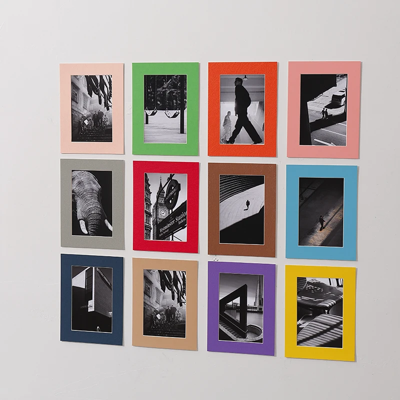 20pcs colorful single frame cardboard frame retro paper put 6 inch photo simple small picture wall decoration photo frame