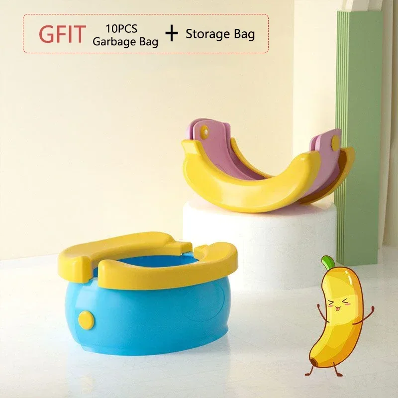 10PCS Folding Toilet Portable Child Travel Potty for Adults Portable Potty Baby Children's Potty Urinal Stool Easy To Clean 2