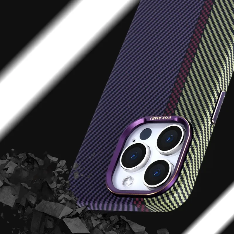 

Магнитный 3D чехол из углеродного волокна с стерео текстурой для телефона IPhone 13 14 Pro Max 14 Pro для Magsafe Беспроводная зарядка противоударный чехол