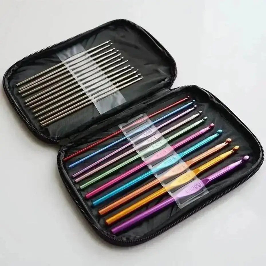 22Pcs/Set Crochet Knitting Craft Case Crochet A Set Weaving Tools Sewing Tool Suitable Household Personal Clothe Sewing Supplies