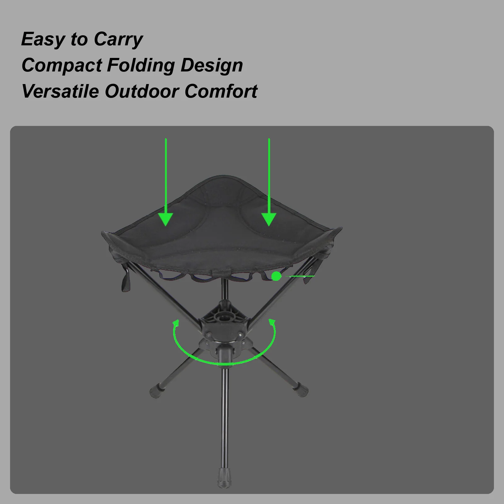 Chaise pivotante pliante camping légère pêche chasse randonnée sac à dos voyage pelouse université