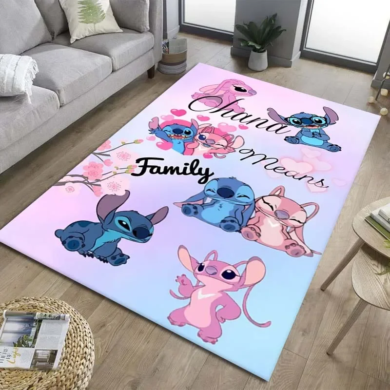 Disney Stitch Pattern Area Rug,Carpet Rug for Living Room Bedroom Sofa Doormat Decoration,Child Play Non-slip Floor Mat