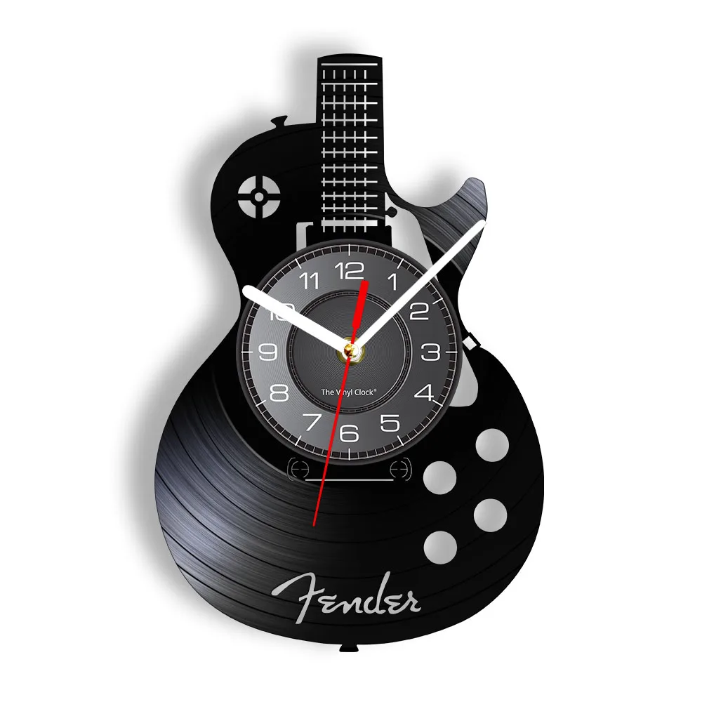 Gift for friend Wall Art Rock Music Design Home Decor Guitars Vinyl Clock Guitars Wall Clock