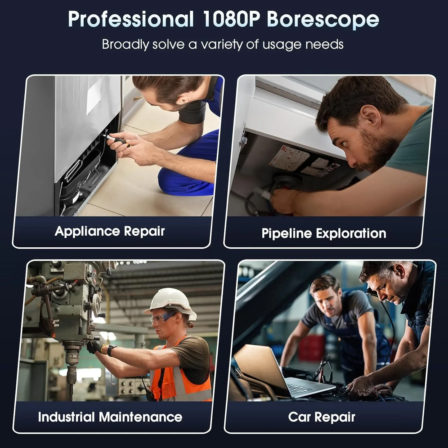 8mm IP67 Waterproof Endoscope Camera with 8 Adjustable LED Lights, Pipeline Inspection Borescope for iOS/Android Phone Tablet 6