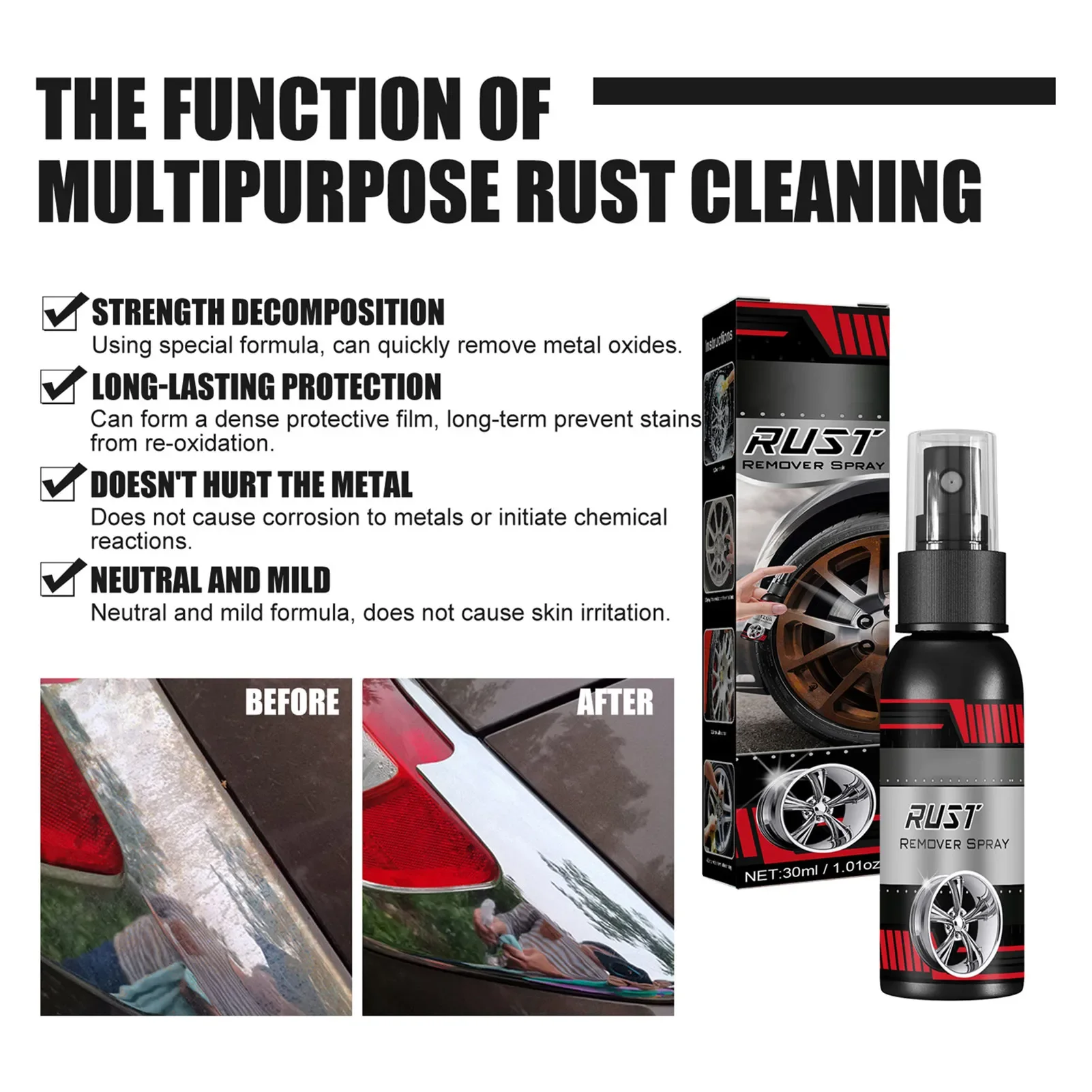 Rust Inhibitor Rust Remover Derusting Spray Car Maintenance Cleaning Metal Chrome Paint Clean Anti-rust Lubricant paint rust remover,rust remover spray,metal rust remover,rust remover converter