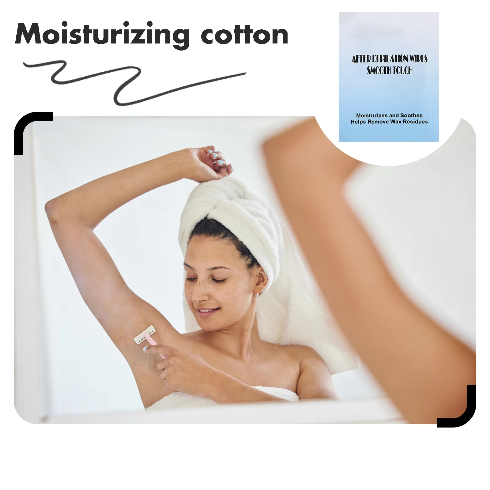 20pcs Remover Wipes 20 Pack Wax Care Fabric Wax Strips Skin Hair Removal Cleaning Tissues Body Facial - 2