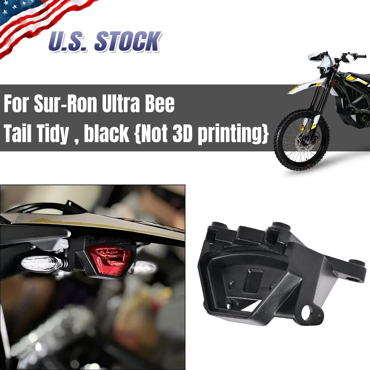 Parafanghi Anteriori E Posteriori Per Sur-Ron Light Bee - Kit 2 Pezzi In ABS Nero - 500250032