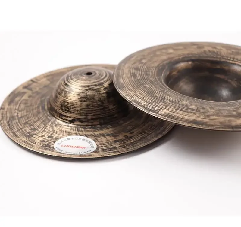 Chinese Traditional Bronze Small Cymbals Folk Stage Performance Professional Percussion Instrument Small Cymbals