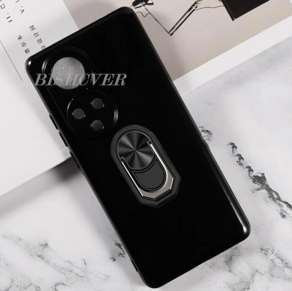 Enhanced Back Ring Holder Phone Case with TPU Soft Silicone Cover