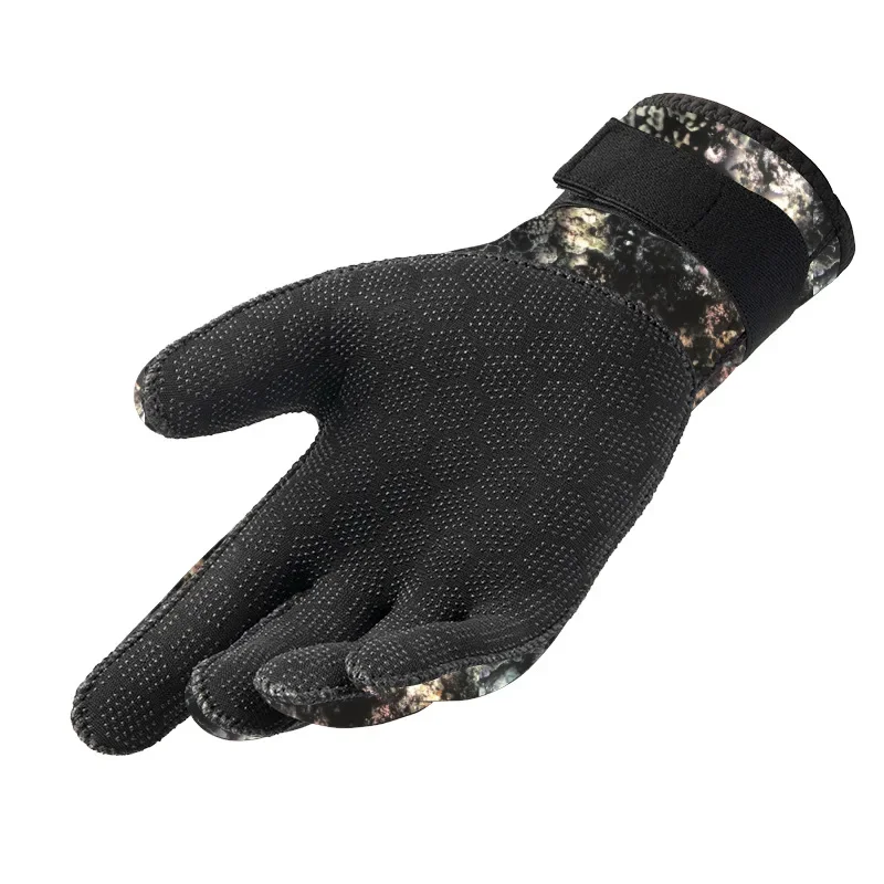 3mm/5mm Diving Gloves Anti Slip Wear-resistant Camouflage Anti Sting Gloves Catching Fish Winter Swimming Diving Gloves 5
