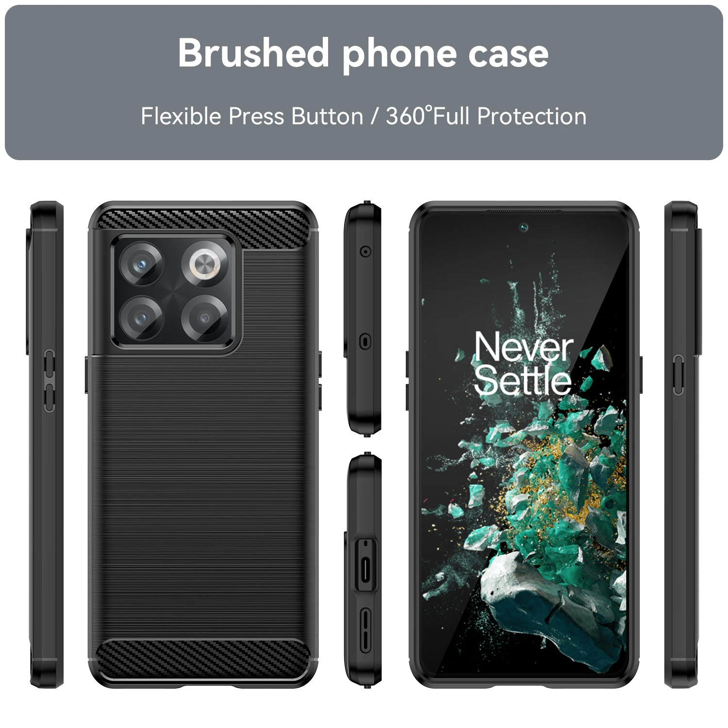 Shockproof Carbon Silicone TPU Case - Premium Protective Cover