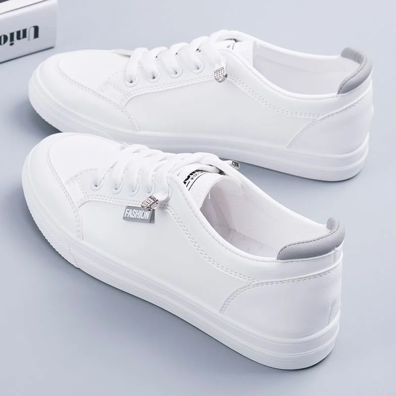 Women Sneakers Women's Vulcanize Shoes Spring  Autumn Breathable Flats Solid Color Mesh Shoes Young Woman Casual White Shoes 3