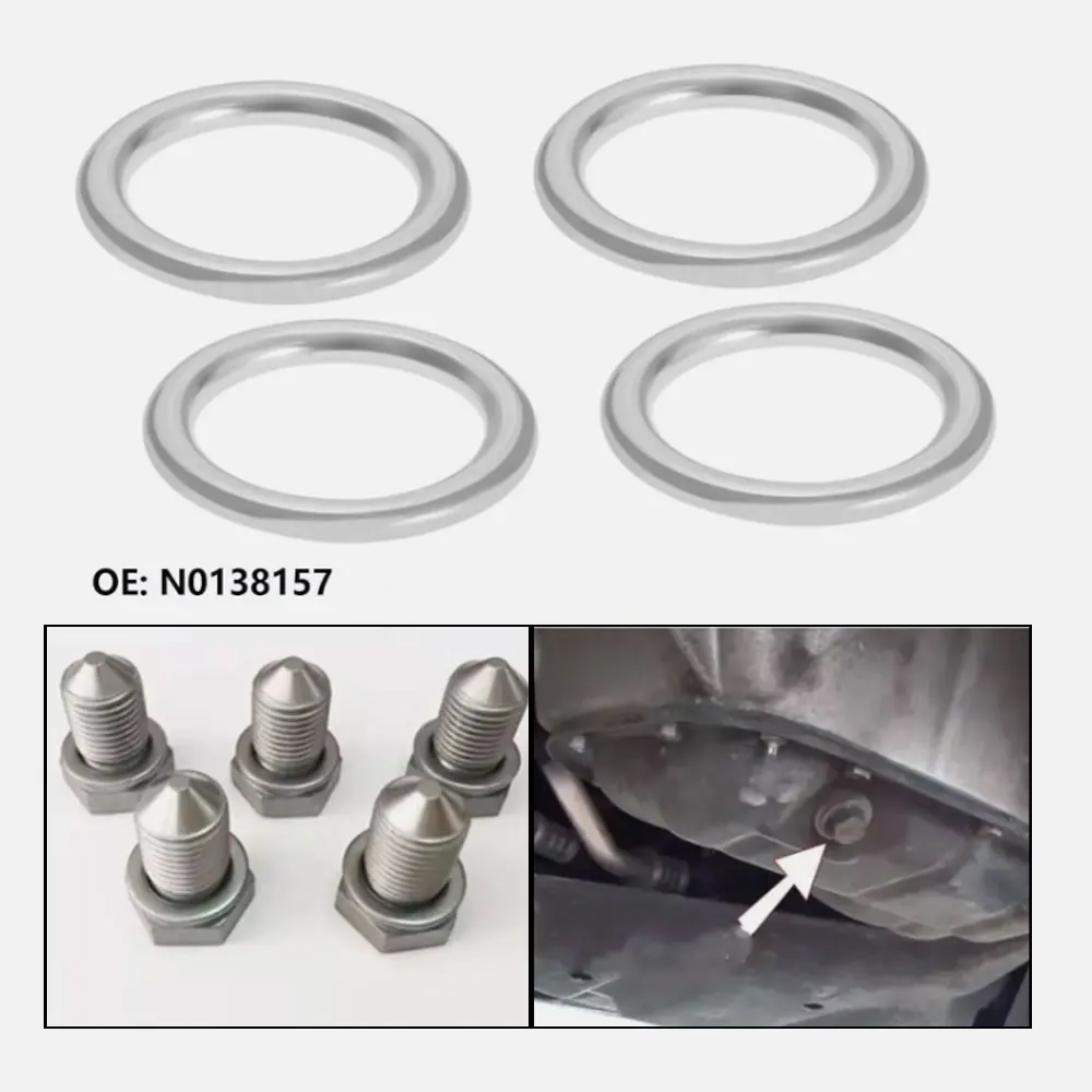 N0138157 Car Engine Thread Oil Drain Sump Plug Gaskets Washer Hole Seal Ring Car Accessories for Audi VW Seat Skoda 10pcs/1Set oil drain plug gasket oil drain plug seal washer