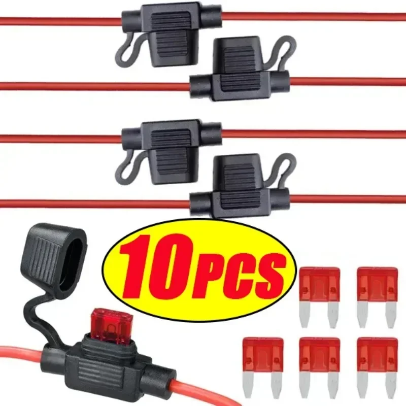 

Автомобильный мини-держатель предохранителя для лезвия, линейный брызгозащищенный ящик, 32 В, 30 А с предохранителями, автомобильный патрон предохранителя