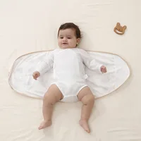 Baby Swaddle Blanket 0-6 Months Strap Protect Belly Baby Sleeping Blanket Wrap for New Born Thin-style for Summer 1