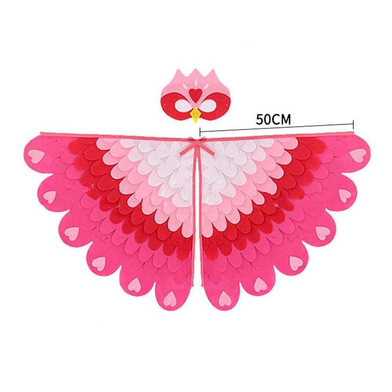 Children's Cosplay Halloween Owl Peacock Cosplay Costumes Party Cloak Animal Bird Wings Cloak Mask Stage Performance Dress Up