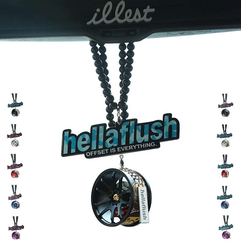 

Hellaflush Style Wheel Hub Brake Car Interior Rear-View Mirror Pendant Up-market Customization Car Ornaments Accessories